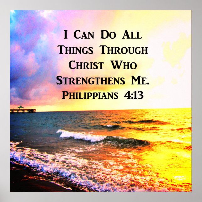 AWE-INSPIRING PHILIPPIANS 4:13 ORIGINAL POSTER (Front)