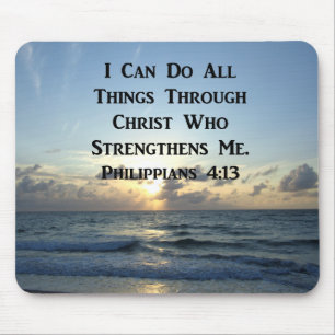 AWE-INSPIRING PHILIPPIANS 4:13 SCRIPTURE VERSE MOUSE PAD