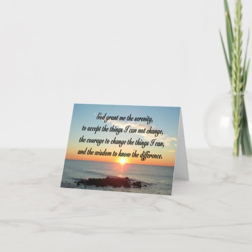 AWE INSPIRING SERENITY PRAYER DESIGN CARD