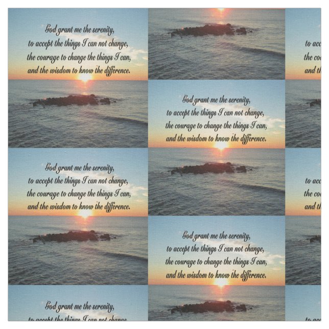 AWE INSPIRING SERENITY PRAYER DESIGN FABRIC (Swatch)