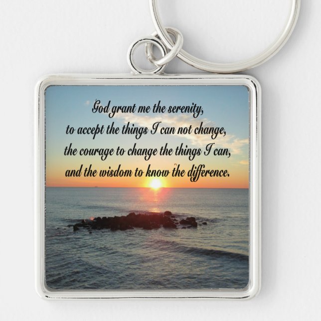 AWE INSPIRING SERENITY PRAYER DESIGN KEYCHAIN (Front)