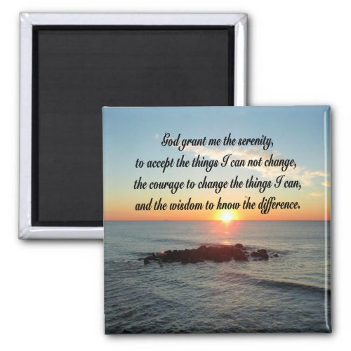 AWE INSPIRING SERENITY PRAYER DESIGN MAGNET