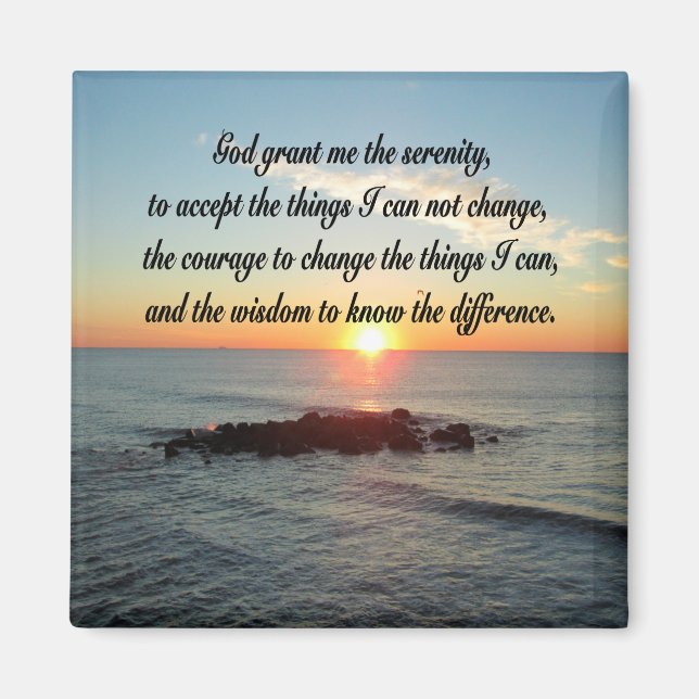 AWE INSPIRING SERENITY PRAYER DESIGN MAGNET (Front)