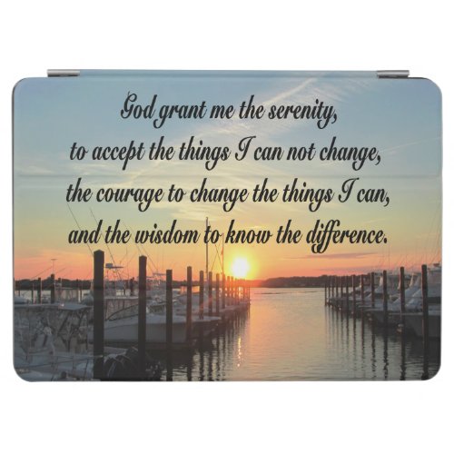 AWE_INSPIRING SERENITY PRAYER SUNSET PHOTO DESIGN iPad AIR COVER