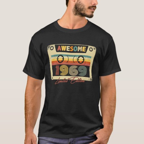 Awesome 1969 Retro Cassette Tape 54th B day 54 Yea T_Shirt