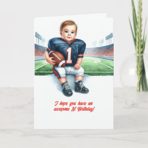 Awesome 1st Birthday Football  Card