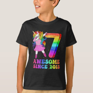 Awesome 2015 Dabbing Unicorn Birthday 7 Year Old T-Shirt