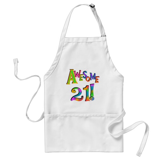 Awesome 21 Birthday T-shirts and Gifts Adult Apron (Front)