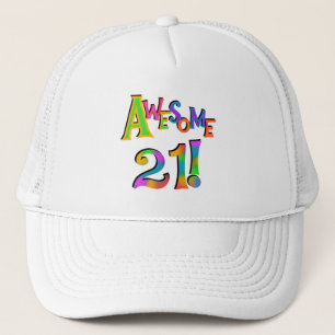 Awesome 21 Birthday T-shirts and Gifts Trucker Hat