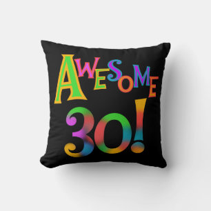 Awesome 30 Birthday T-shirts and Gifts Throw Pillow