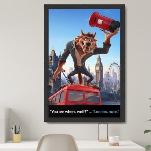 Awesome 3d London 80s Film Framed Art