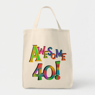 Awesome 40 Birthday T-shirts and Gifts Tote Bag