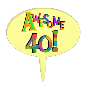 Awesome 40 Cake Topper
