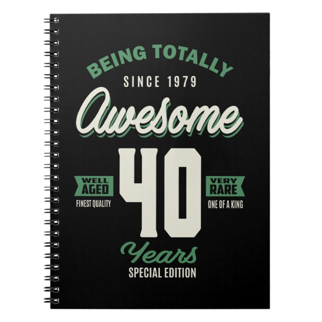 Awesome 40 Years Notebook (Front)