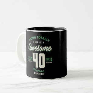Awesome 40 Years Two-Tone Coffee Mug
