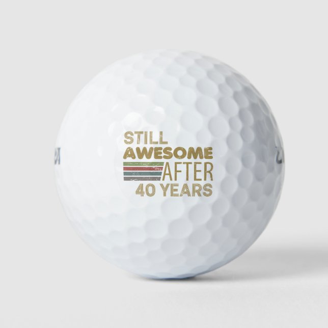 Awesome 40th Birthday Golf Balls (Front)