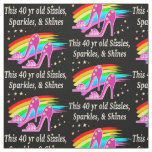 AWESOME 40TH SHOE LOVER FABRIC