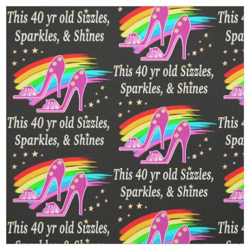 AWESOME 40TH SHOE LOVER FABRIC