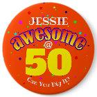 AWESOME 50 Orange birthday