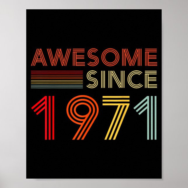 Awesome 55 Birthday Decorations Men 55yr 1971 55th (Front)