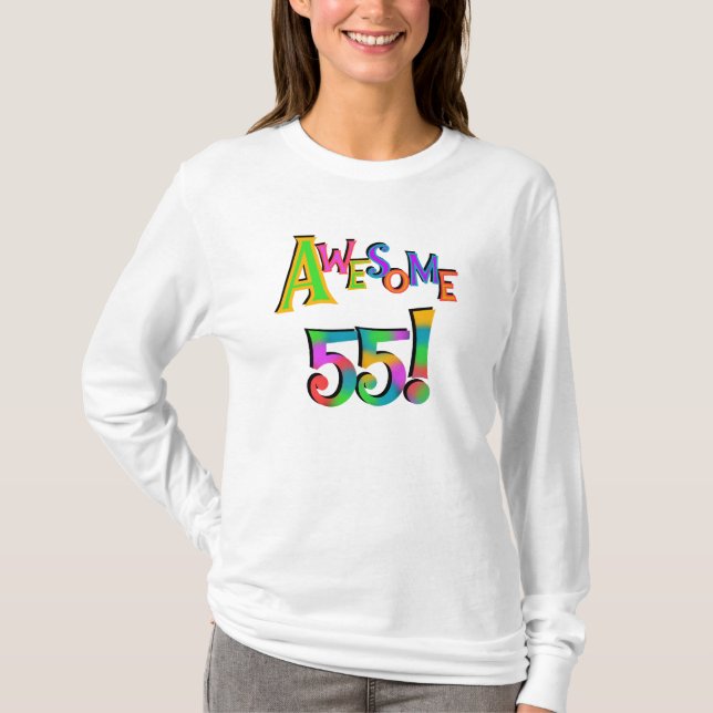Awesome 55 Birthday T-shirts and Gifts (Front)