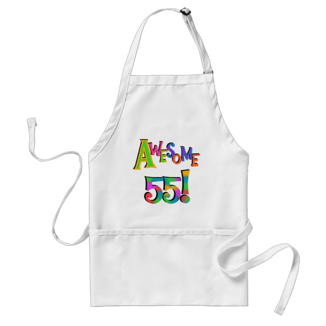 Awesome 55 Birthday T-shirts and Gifts Adult Apron (Front)