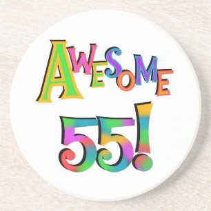 Awesome 55 Birthday T-shirts and Gifts Coaster