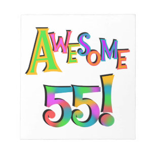 Awesome 55 Birthday T-shirts and Gifts Notepad
