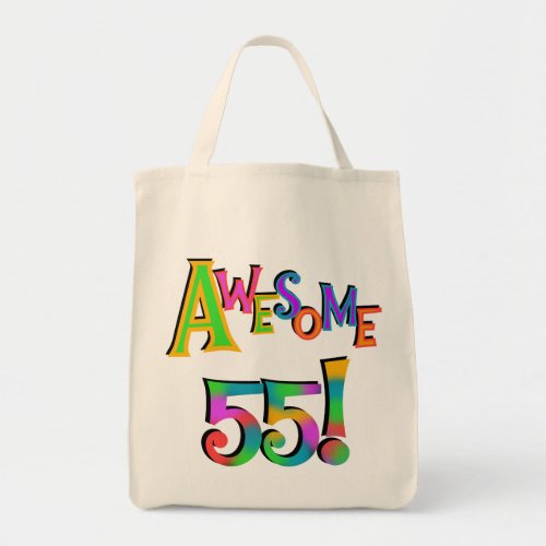 Awesome 55 Birthday T_shirts and Gifts Tote Bag