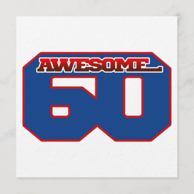 awesome 60 invitation (Front)