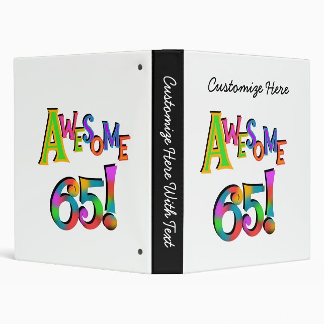 Awesome 65 Birthday Tshirts and Gifts Binder (Background)