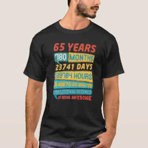 Awesome 65 Years Old Vintage 65th Birthday T-Shirt