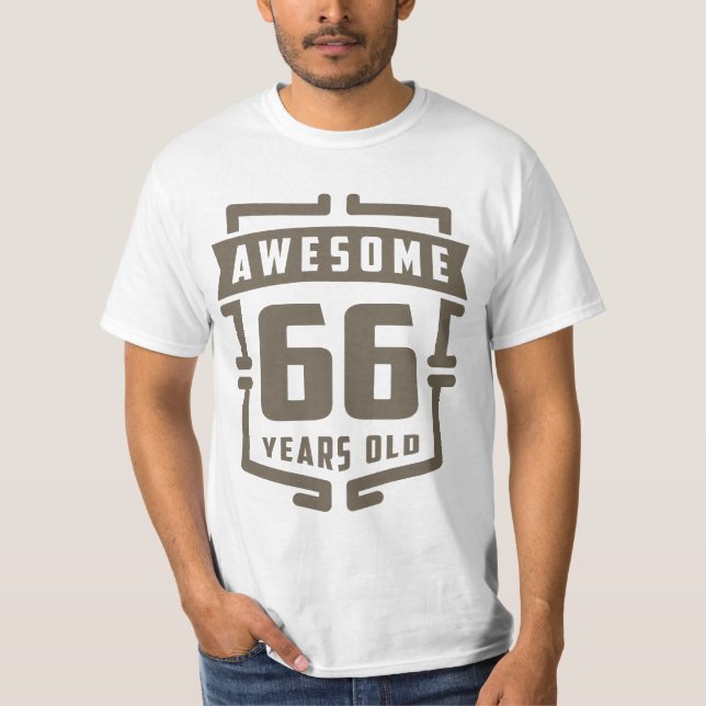Awesome 66 Years Old T-Shirt (Front)