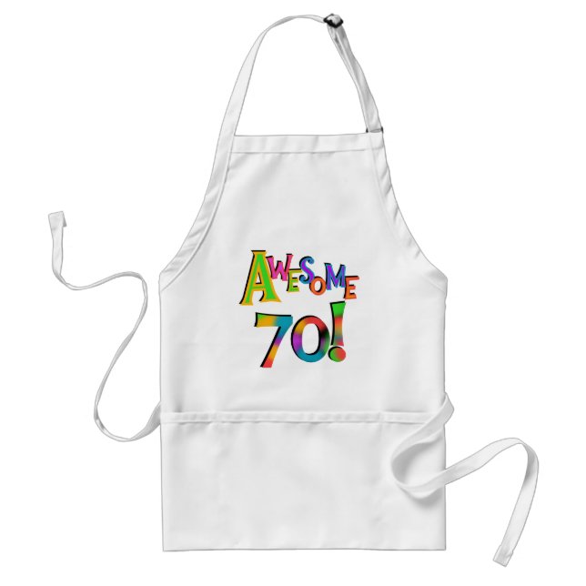 Awesome 70 Birthday T-shirts and Gifts Adult Apron (Front)