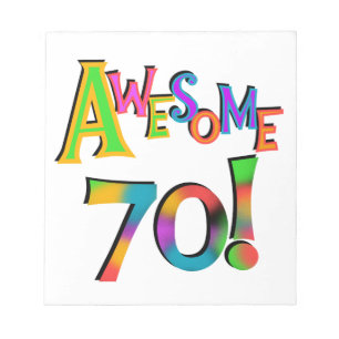 Awesome 70 Birthday T-shirts and Gifts Notepad