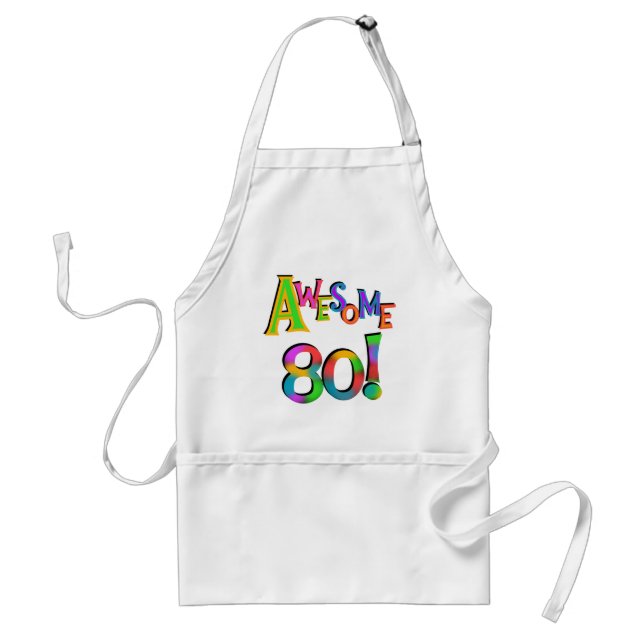 Awesome 80 Birthday T-shirts and Gifts Adult Apron (Front)
