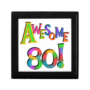 Awesome 80 Birthday T-shirts and Gifts Gift Box
