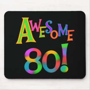 Awesome 80 Birthday T-shirts and Gifts Mouse Pad