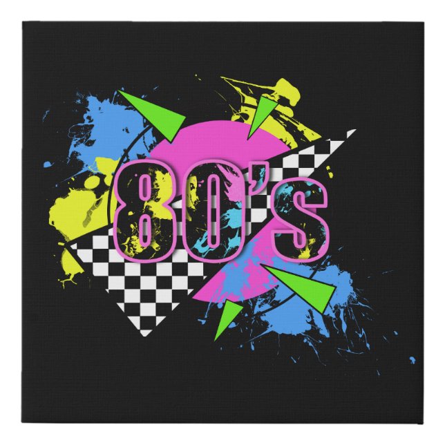Awesome 80s faux canvas print (Front)