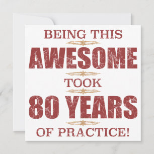 Awesome 80th Birthday Card