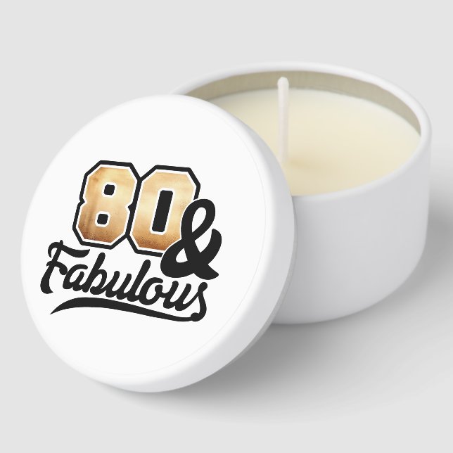 Awesome 80th customizable Birthday  Mini Candle Favors (Corner)
