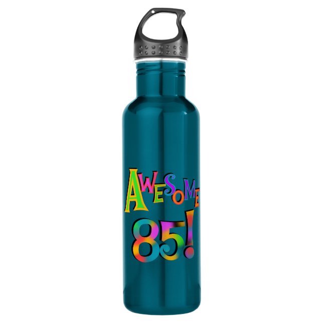 Awesome 85 Birthday T-shirts and Stainless Steel Water Bottle (Front)