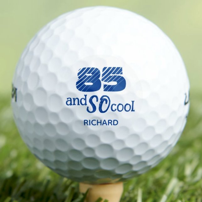 Awesome 85th Birthday Dad Cool Blue Custom Golf Balls (Creator Uploaded)