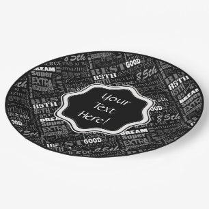 Awesome 85th Birthday Party Personalized Monogram Paper Plates
