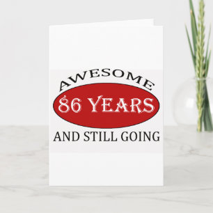 awesome 86 years old birthday designs card