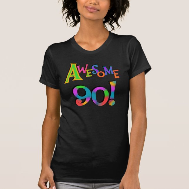 Awesome 90 Birthday T-shirts and Gifs (Front)