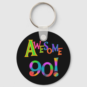Awesome 90 Birthday T-shirts and Gifs Keychain