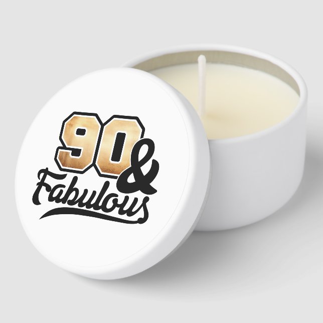 Awesome 90th customizable Birthday  Mini Candle Favors (Corner)