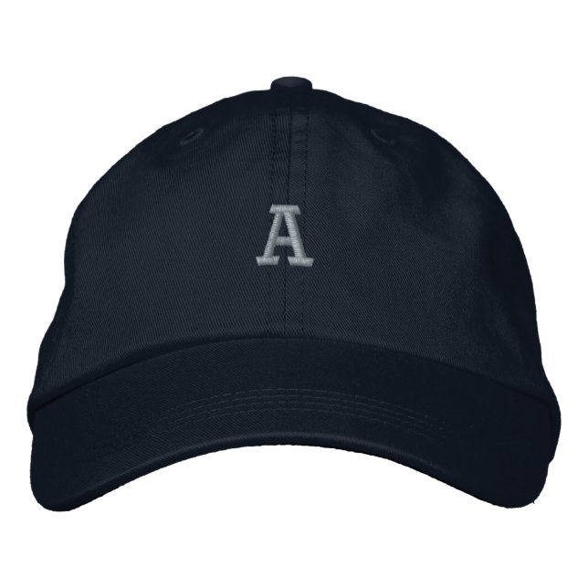 Awesome A -Initial Letter Monogram amazing Art-Hat Embroidered Baseball Cap (Front)