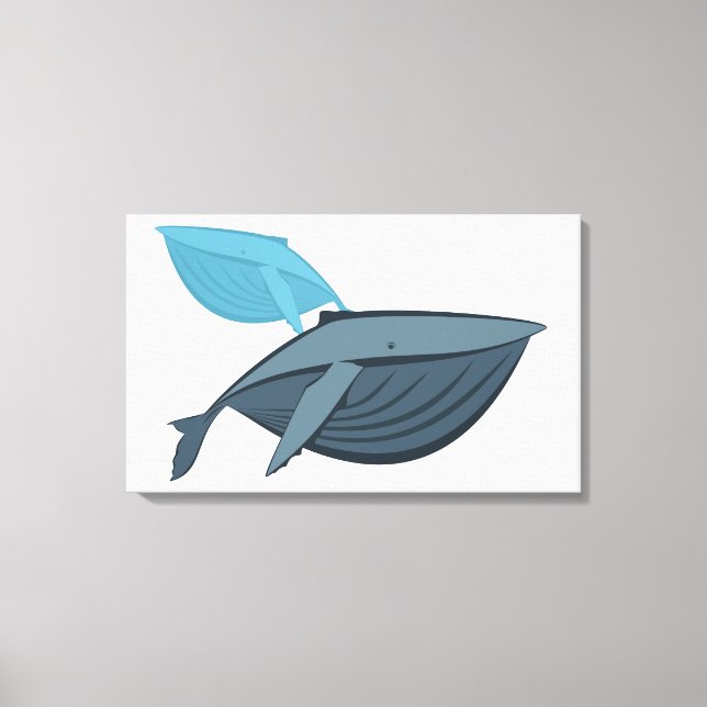 Awesome Abstract Whale Canvas Print! Print (Front)